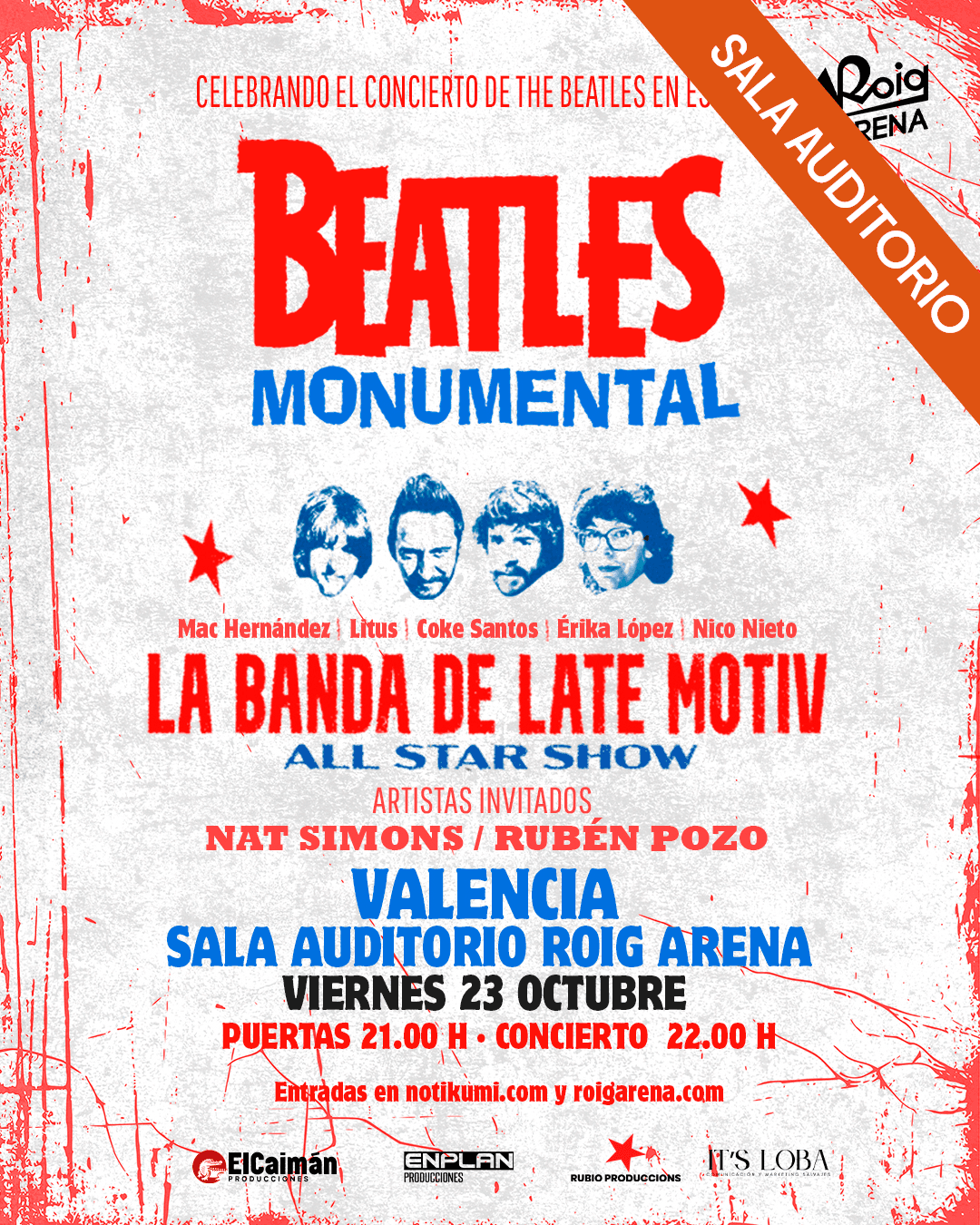 Music Beatles Monumental - La Banda del Late Motiv at Roig Arena on Oct 23, 2026