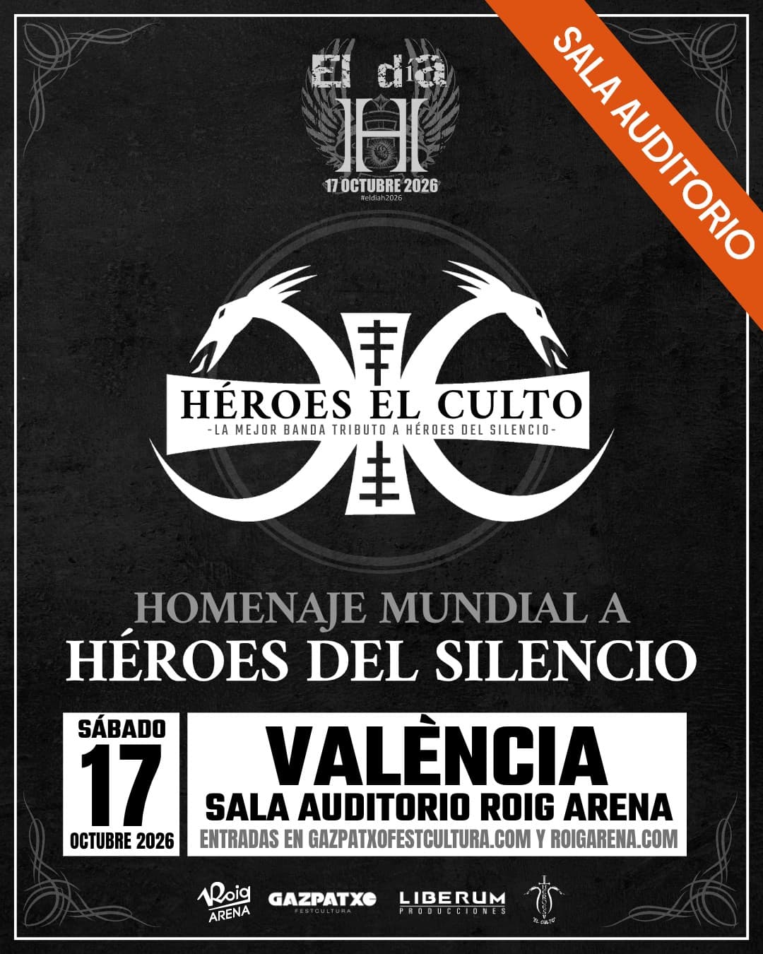 Music El día H - Homenaje a Héroes del Silencio at Roig Arena on Oct 16, 2026