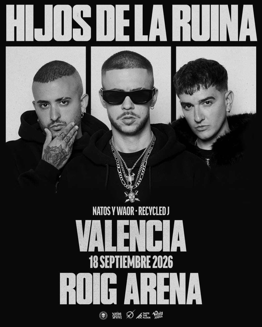 Music Hijos de la Ruina Tour at Roig Arena, Valencia on Sep 18, 2026