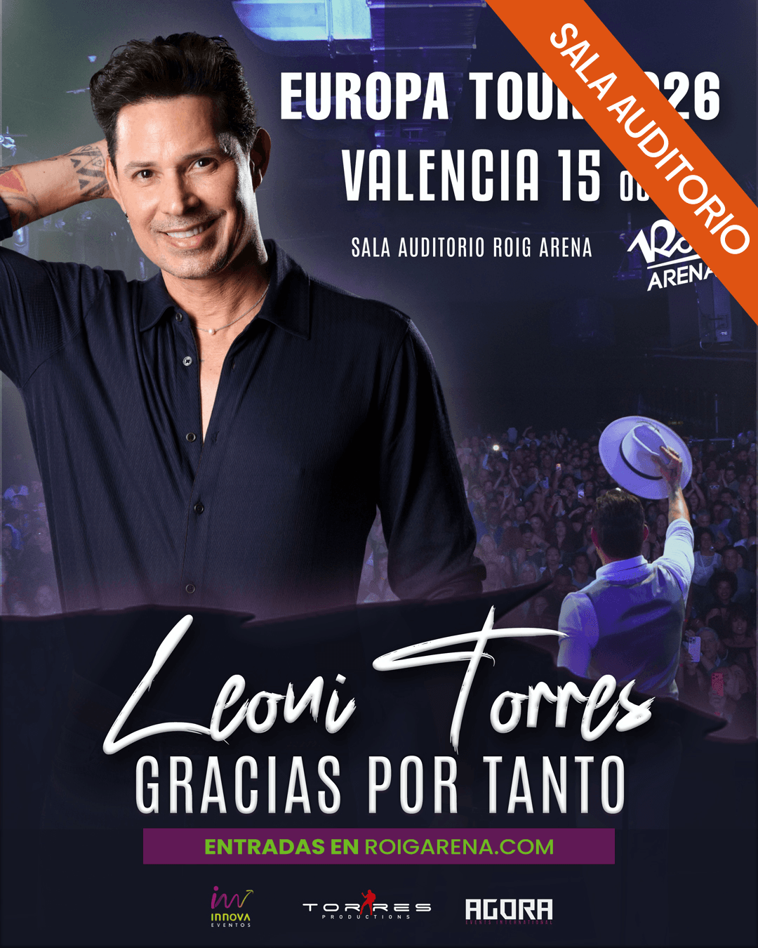 Music Leoni Torres at Roig Arena on Oct 15, 2026