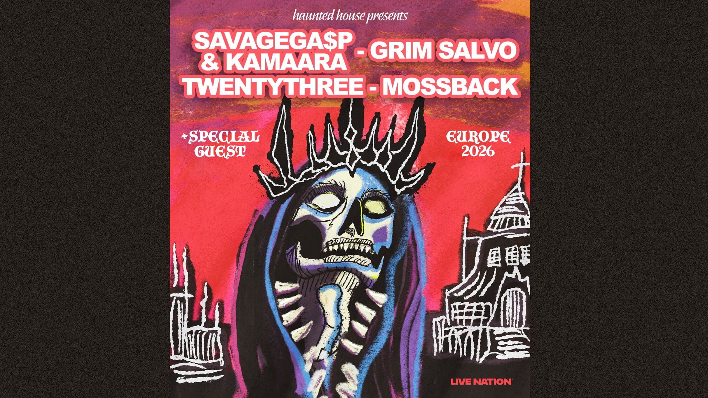 Music Haunted House Presents: Savage Ga$p & KAMAARA + Grim Salvo at Klub Hydrozagadka, Warsaw on 27 mar 2026
