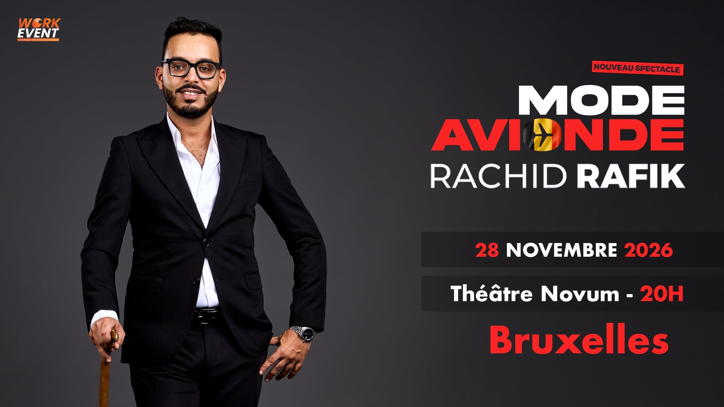Arts & Theatre Rachid Rafik at NOVUM, Brussels on 28 nov 2026