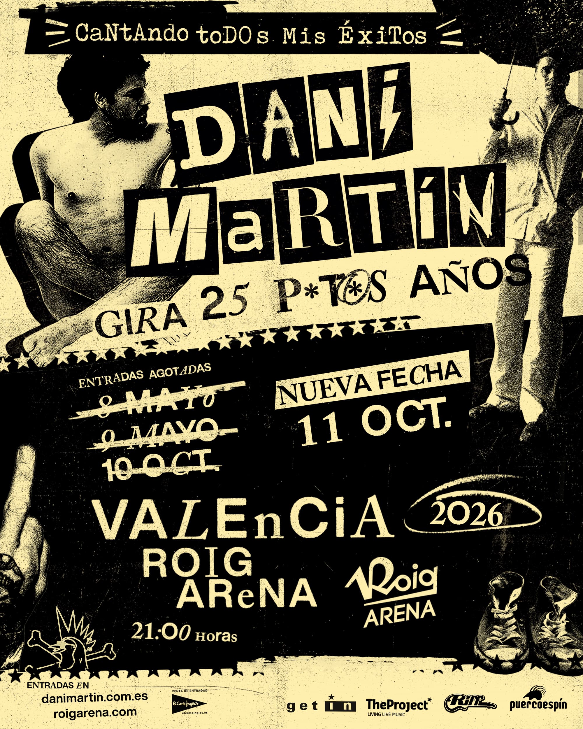 Music 25 p*t*s años - Dani Martín at Roig Arena on Oct 11, 2026