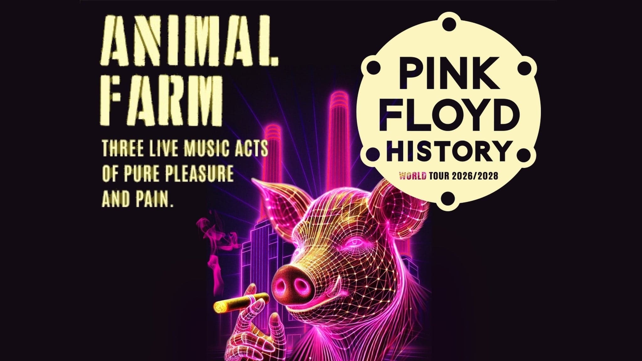 Music Pink Floyd History - Animal Farm World Tour 2026 at Hala ORION, Wroclaw on 28 paź 2026